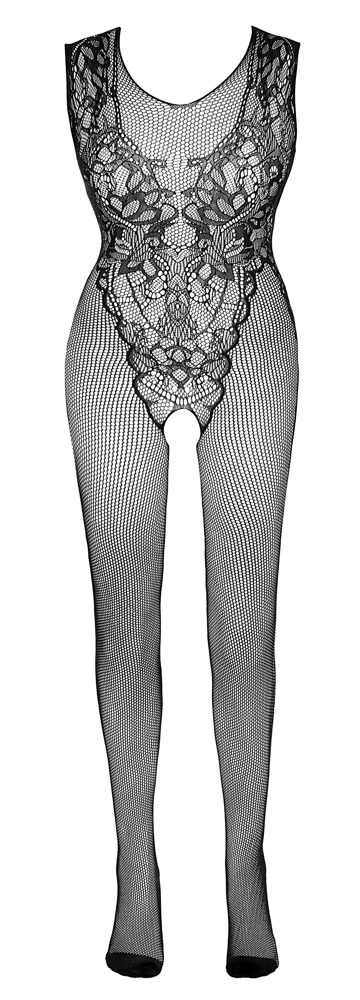 Catsuit cu Decupaj Intim S-L din Plasă și Body Integrat - imagine 8