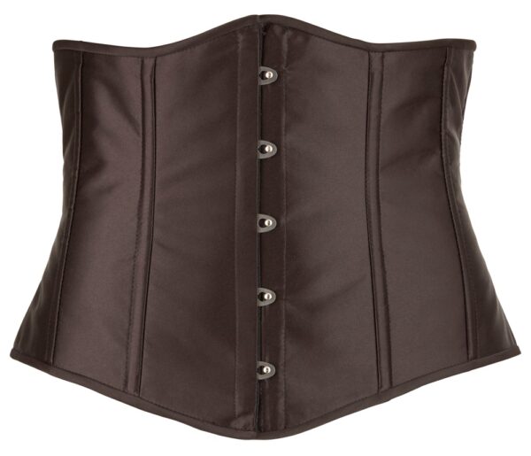 Corset Underbust Negru cu Cupe Deschise, Închidere cu Copci și Șnur - imagine 7