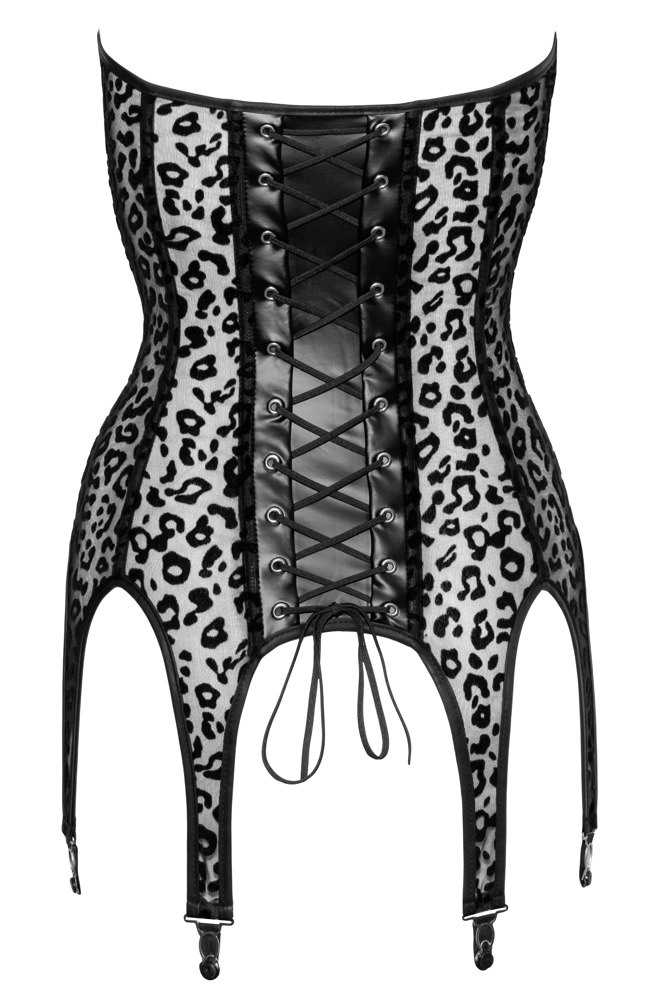 Noir Boudoir Stories Exclusive Corset Leo cu Șase Jartiere și Powerwetlook - imagine 8