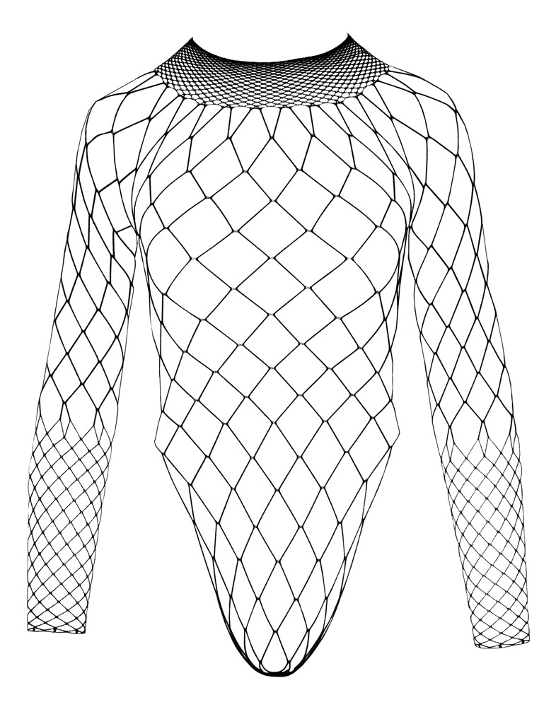 Fence Plasă Body S-L Negru cu Zonă Intimă Deschisă - imagine 7