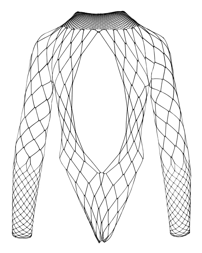 Fence Plasă Body S-L Negru cu Zonă Intimă Deschisă - imagine 8
