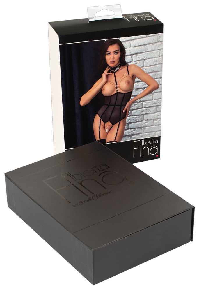 Body Decoration Abierta Fina cu Cupe Deschise și Lanțuri Decorative - imagine 8