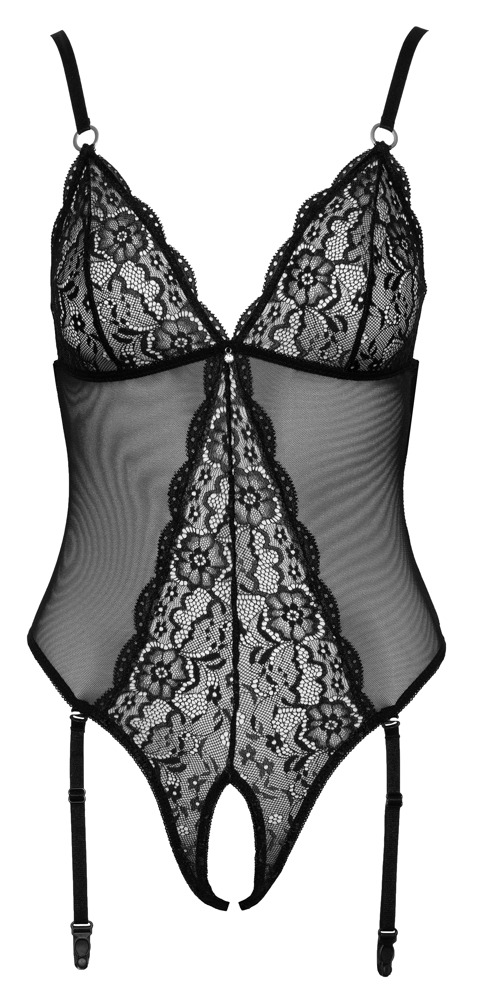 Cottelli Lingerie Body Tanga cu Decupaj Intim și Dantelă - imagine 8
