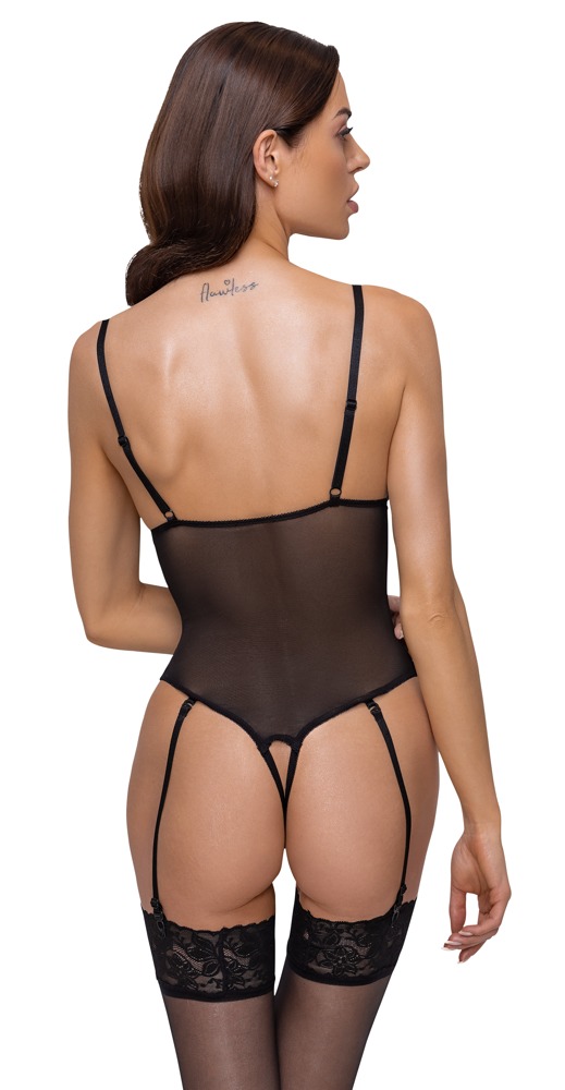 Cottelli Lingerie Body Tanga cu Decupaj Intim și Dantelă - imagine 5