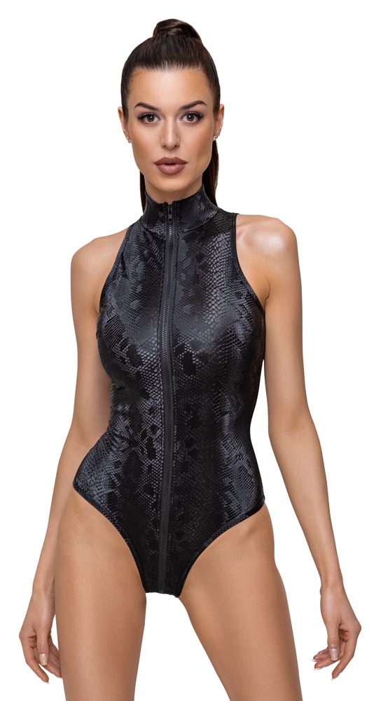 Cottelli Party Body Snake cu Imprimeu Șarpe și Fermoar 2-Way - imagine 2