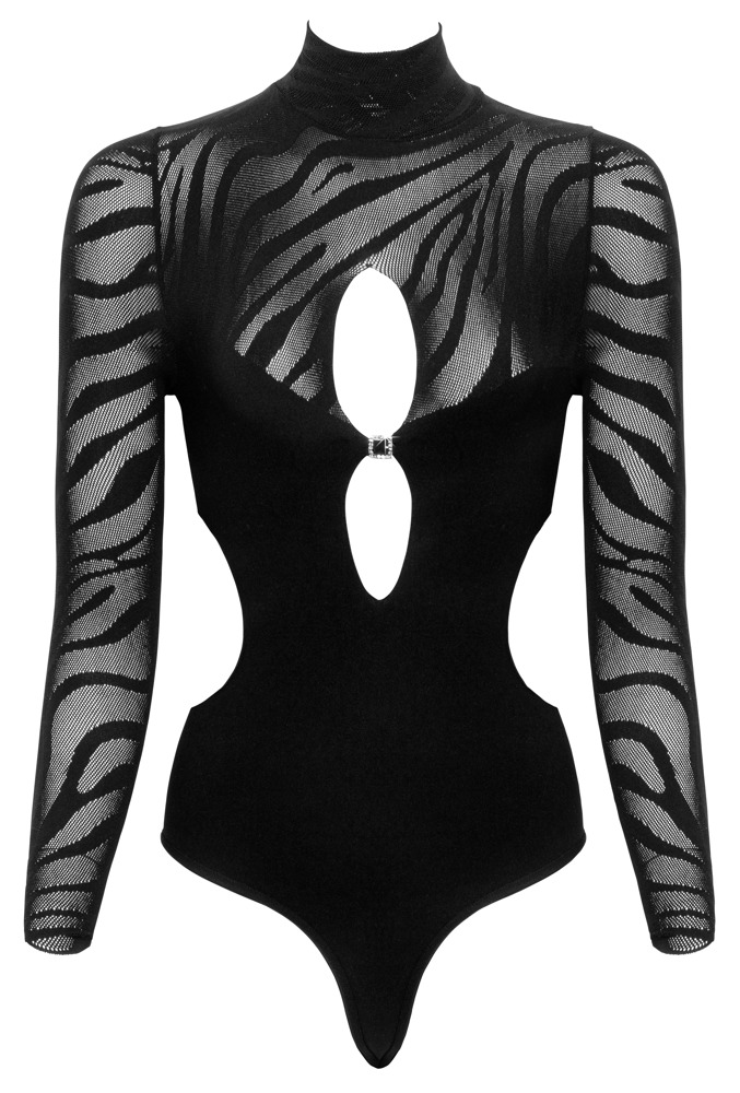 Cottelli FANTASY Body cu Mâneci Lungi Decupaje și Strasuri S-L - imagine 6