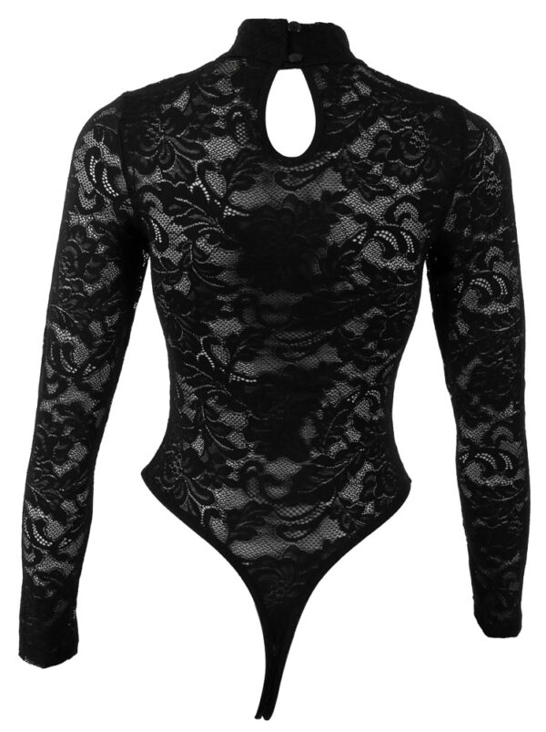 Body din Dantelă Cottelli LINGERIE Negru cu Mâneci Lungi - imagine 7
