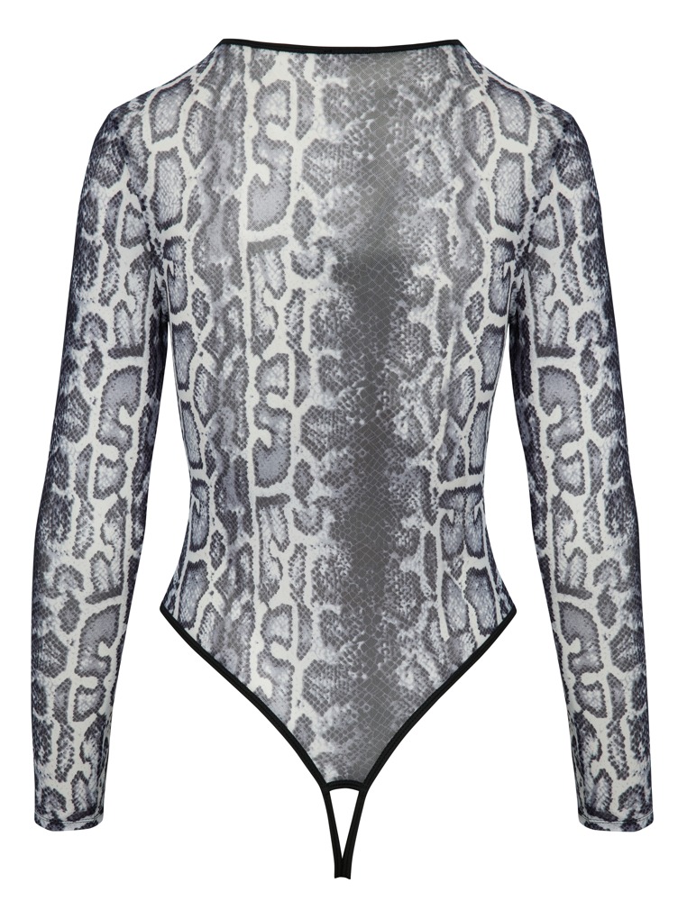 Cottelli LINGERIE Body Snake Transparent cu Imprimeu Piele de Șarpe - imagine 5