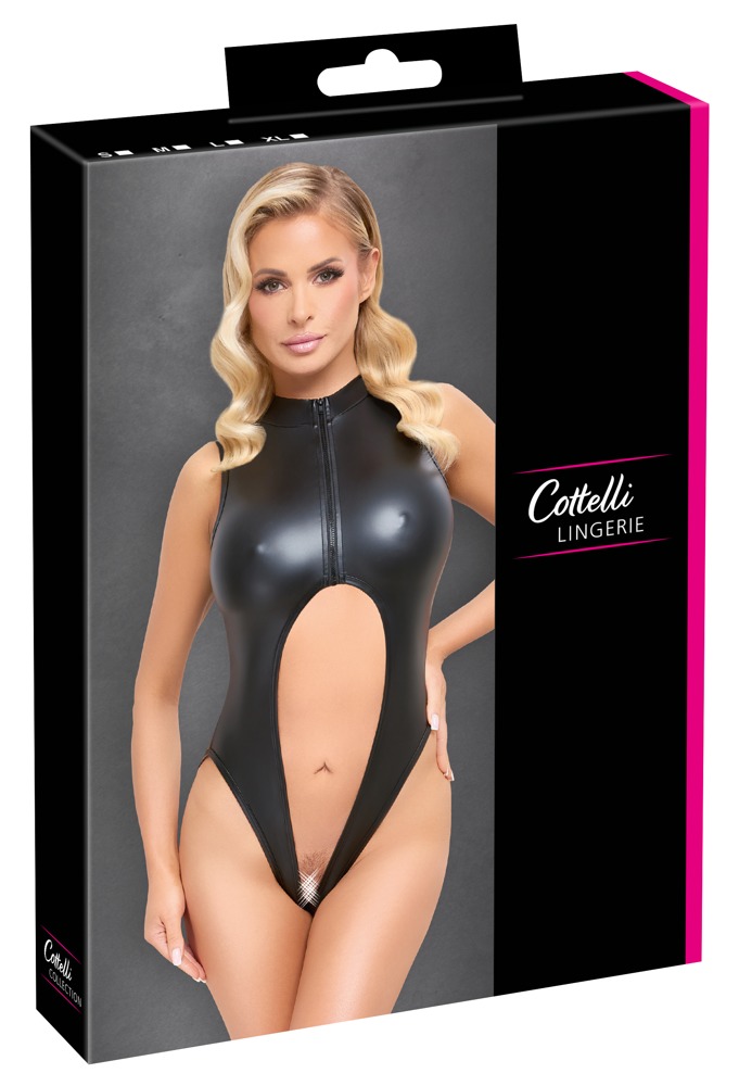 Cottelli LINGERIE Body cu Decupaj Intim și Fermoar