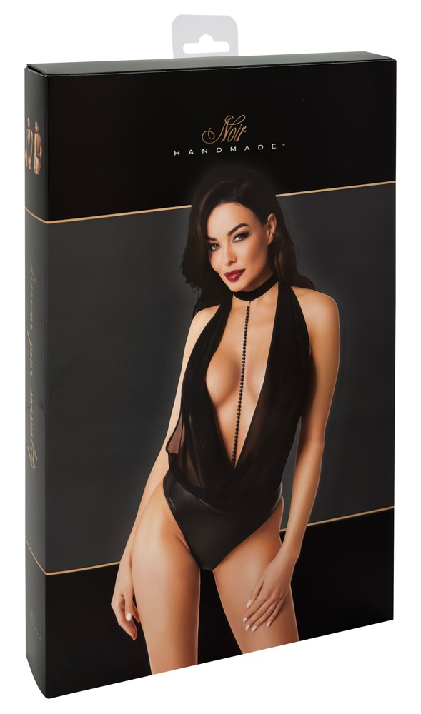Body Perle Noir Orgia Exclusive cu Powernet Transparent și Powerwetlook