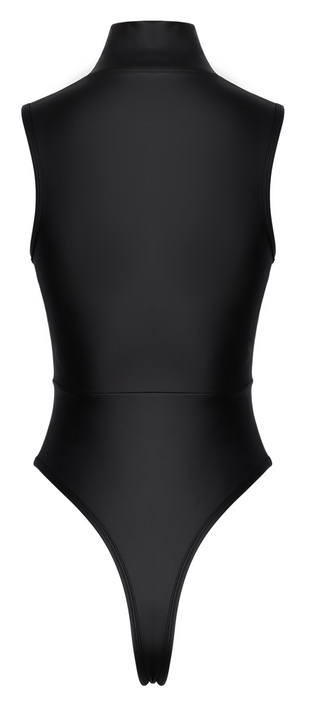 Cottelli Party Body Rhinestone Zip Negru cu Guler Înalt și Fermoar Decorativ - imagine 6
