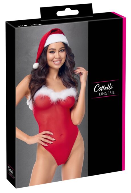 Body X-Mas cu Căciulă de Crăciun