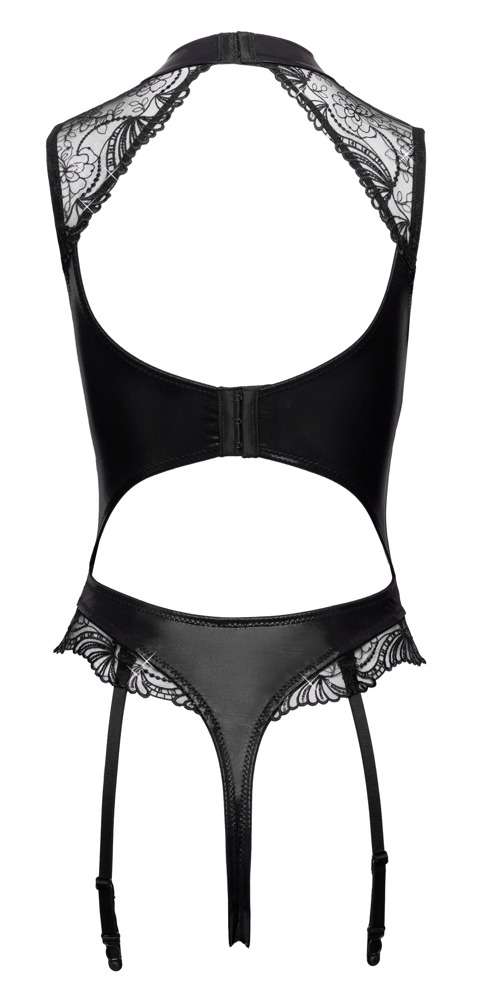 Cottelli LINGERIE Tanga Body Inserts cu Paiete și Portjartier - imagine 7