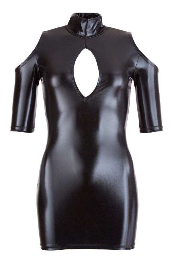 Rochie Cold Shoulder cu Decupaj Frontal - imagine 4