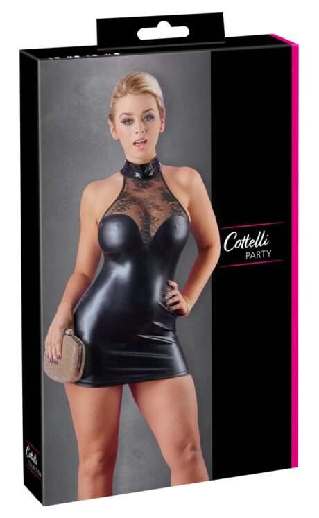 Rochie Wetlook cu Inserții din Dantelă