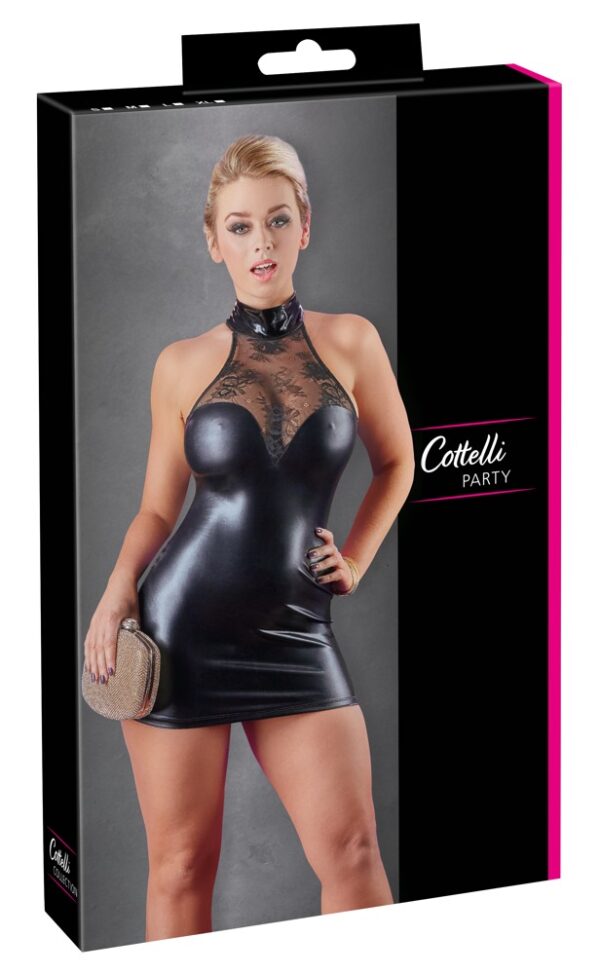 Rochie Wetlook cu Inserții din Dantelă