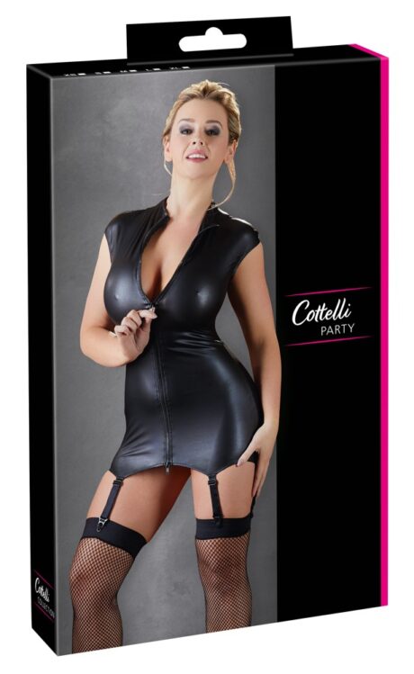 Rochie Mini cu Portjartier și Fermoar 2 Way