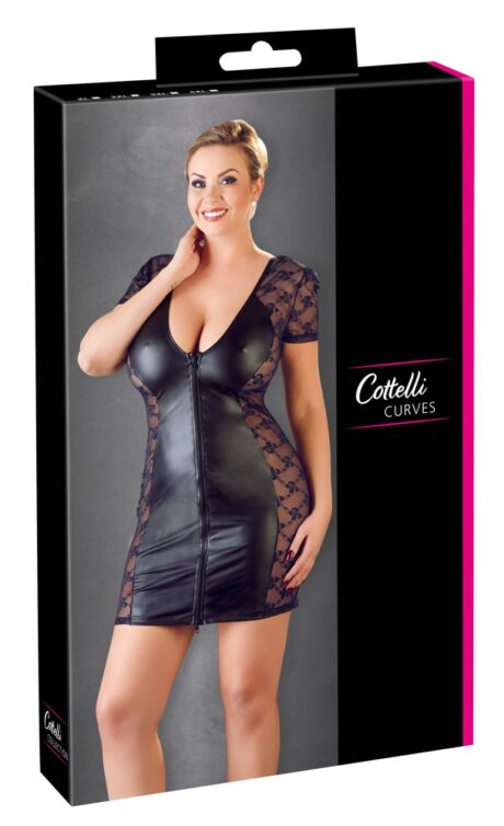 Rochie cu Fermoar Frontal 2 Way și Dantelă