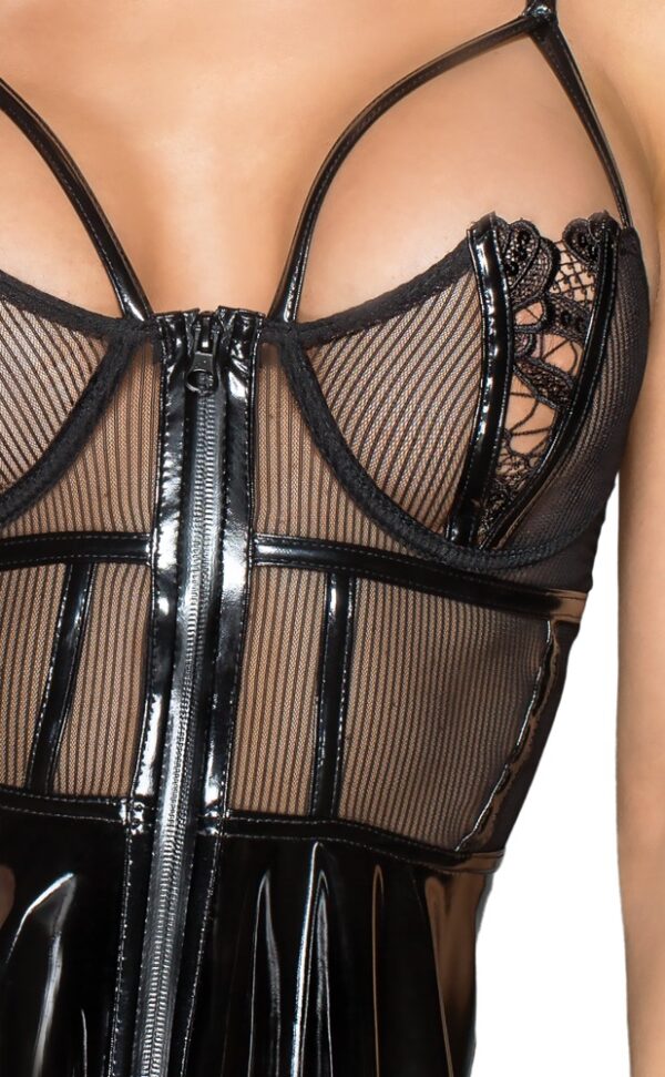 Noir Rochie Mini Bustier Rebellious Exclusive - imagine 5