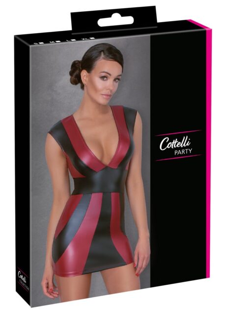 Cottelli PARTY Rochie Mini Mulată Roșu și Negru cu Decolteu Adânc