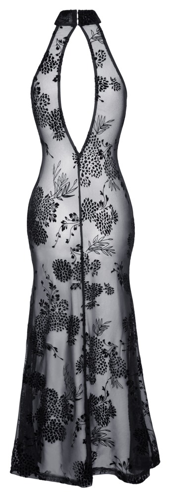 Rochie Lungă Noir Fucking Fabulous Transparentă cu Imprimeu Floral - imagine 6