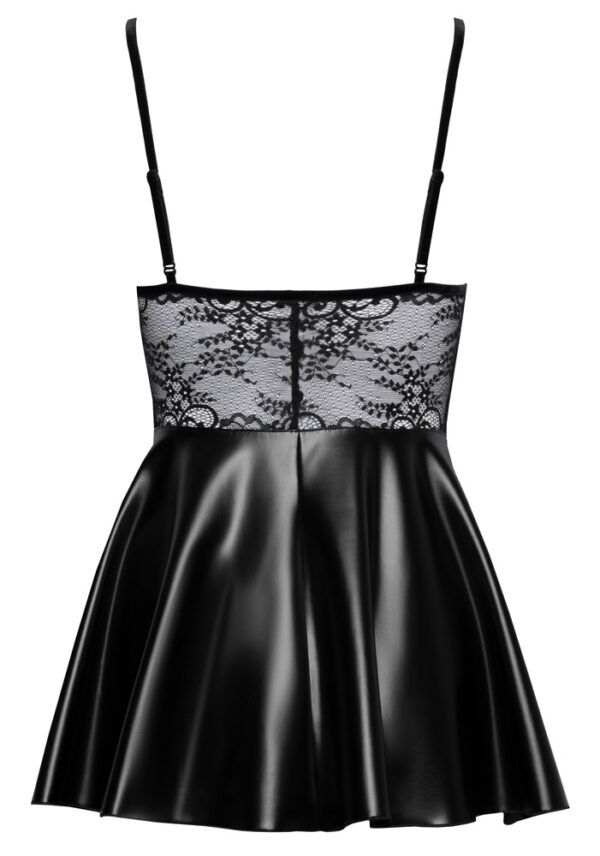 Noir Boudoir Stories Exclusive Rochie Scurtă cu Dantelă și Power Wet Look - imagine 5