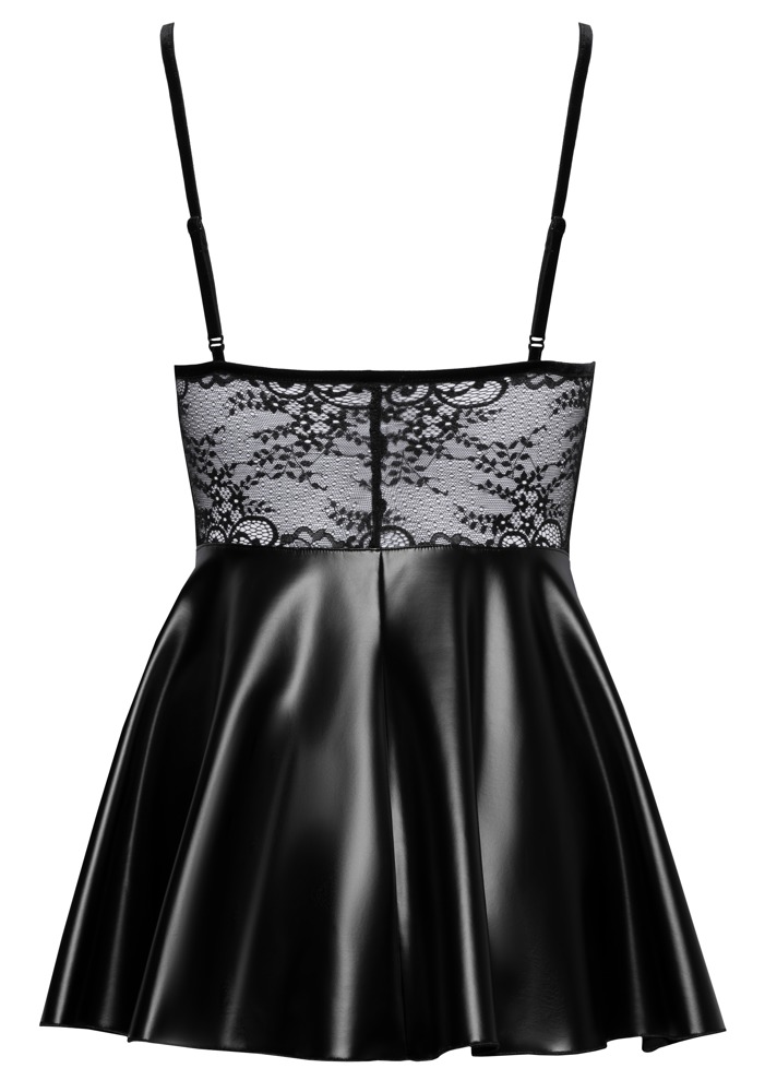 Noir Boudoir Stories Exclusive Rochie Scurtă cu Dantelă și Power Wet Look - imagine 5