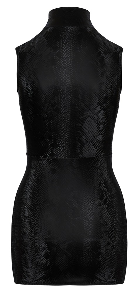 Rochie Cottelli PARTY Snake Zip – Neagră, Mulată, cu Imprimeu Snake și Fermoar Integral - imagine 6