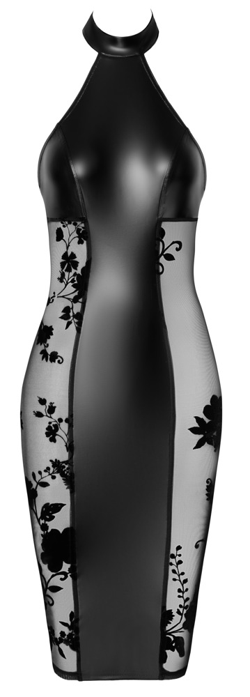 Rochie Midi Noir Libido Exclusive Powerwetlook cu Inserții Transparente - imagine 5