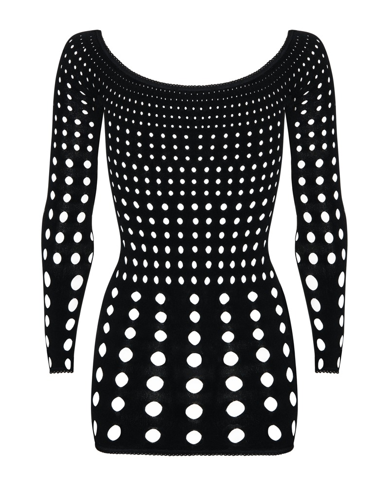 Obsessive Rochie Neagră din Plasă cu Mâneci Lungi S-L - imagine 6