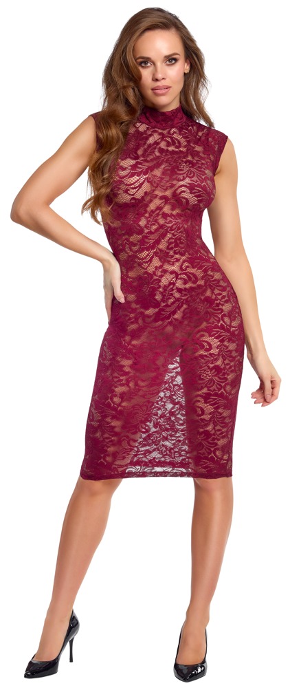 Rochie Cottelli LINGERIE din Dantelă Roșu Bordeaux – Mulată și Elegantă - imagine 3