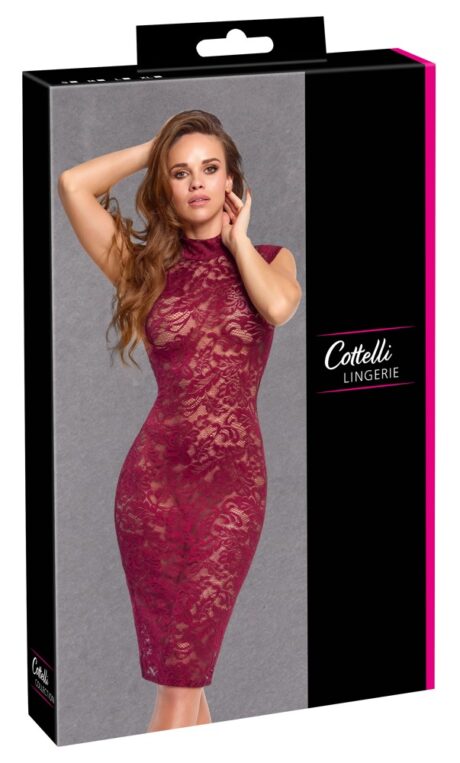 Rochie Cottelli LINGERIE din Dantelă Roșu Bordeaux – Mulată și Elegantă