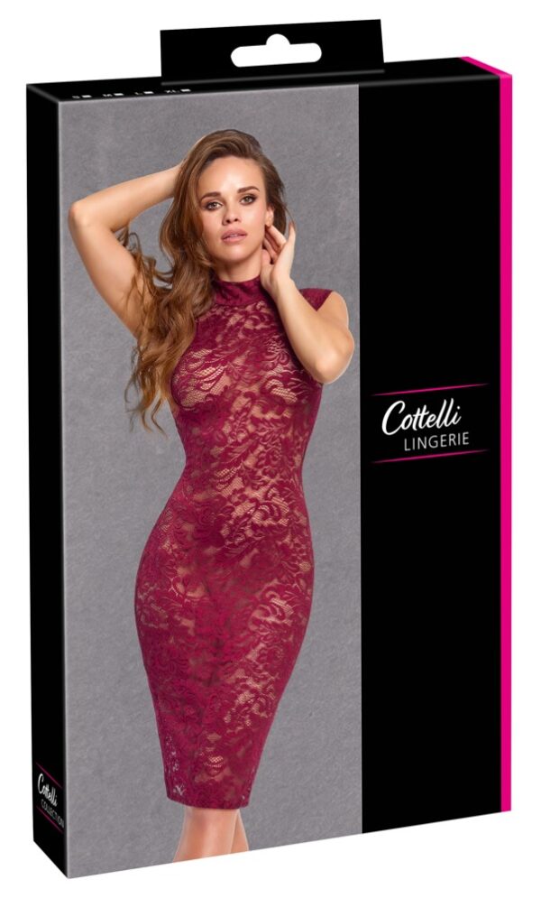 Rochie Cottelli LINGERIE din Dantelă Roșu Bordeaux – Mulată și Elegantă