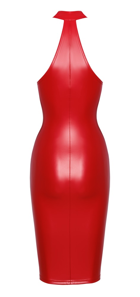 Rochie Roșie Noir Orgia – Powerwetlook, Mulată și cu Șliț Lung - imagine 7