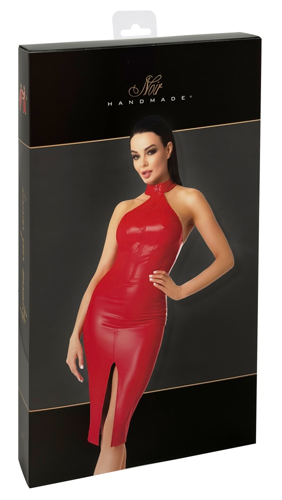 Rochie Roșie Noir Orgia – Powerwetlook, Mulată și cu Șliț Lung