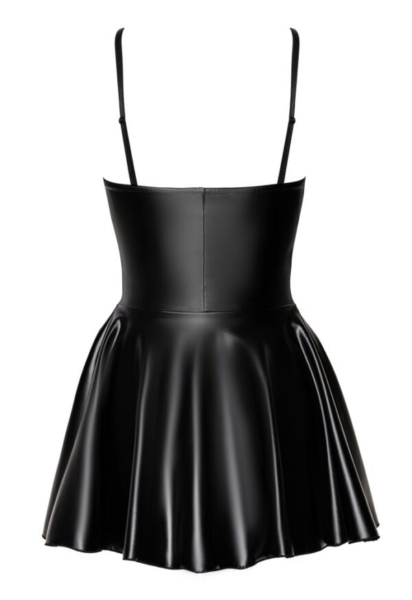 Noir Tube Rochie Libido Neagră Mini Powerwetlook cu Bretele - imagine 6