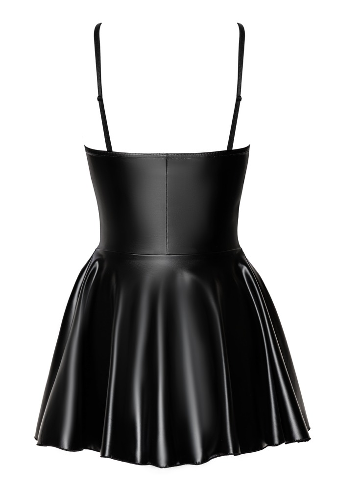 Noir Tube Rochie Libido Neagră Mini Powerwetlook cu Bretele - imagine 6