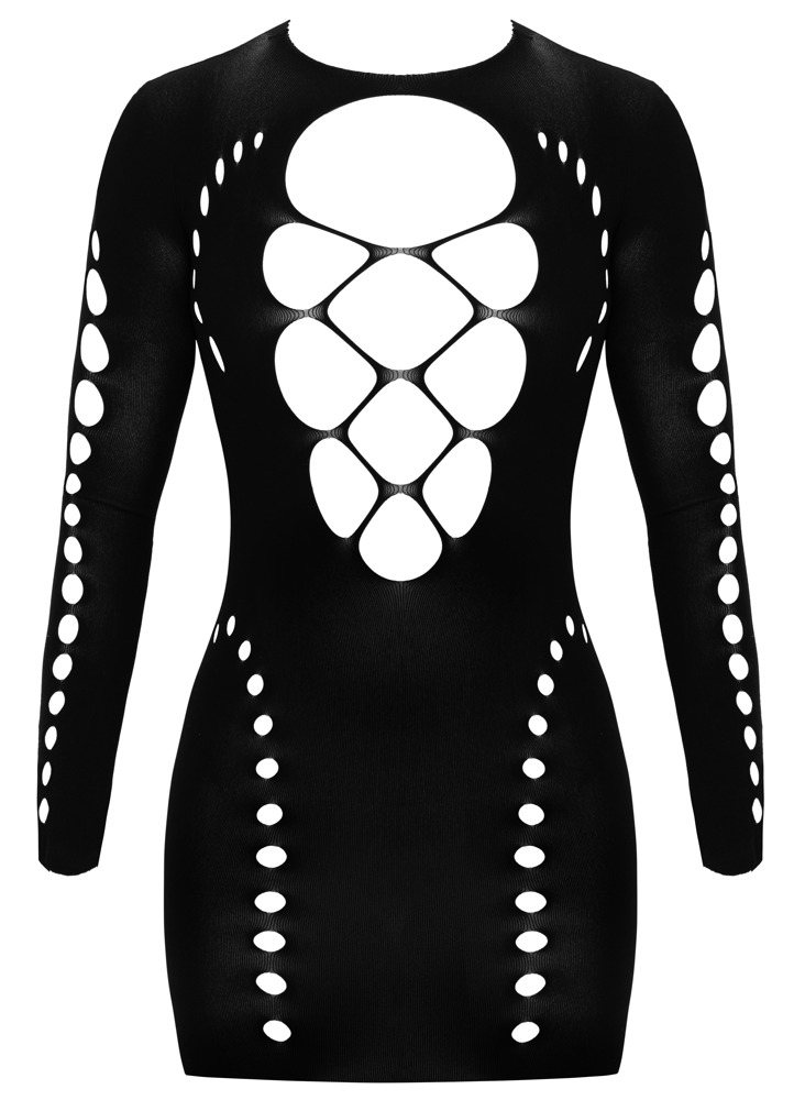 Rochie Fantasy Cottelli S-L – Neagră, Mulată și cu Decupaje Multiple - imagine 6