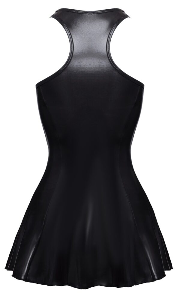Rochie Mini Shiny Cottelli PARTY – Wetlook Negru, Mulată și Evazată - imagine 6