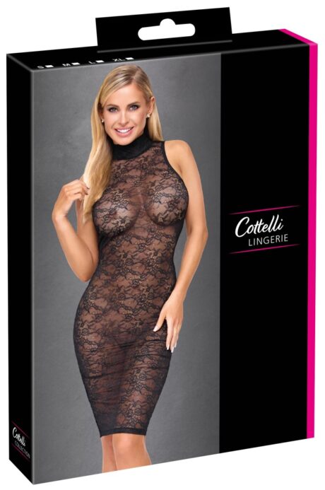 Rochie din Dantelă Cottelli LINGERIE – Neagră, Mulată și cu Decupaj la Spate