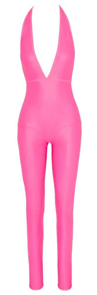 Salopetă Hot Roz Cottelli PARTY cu String – Neon, Lucioasă și Decupată - imagine 6