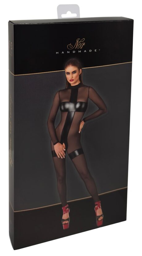 Salopetă Noir Decupată cu Power Wetlook