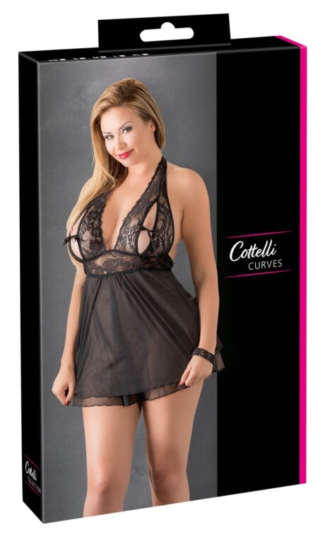 Babydoll din Dantelă cu Prindere după Gât