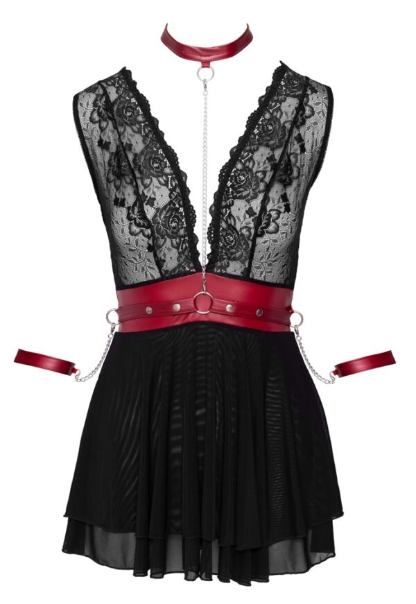 Babydoll Bondage cu Guler și Manșete - imagine 6