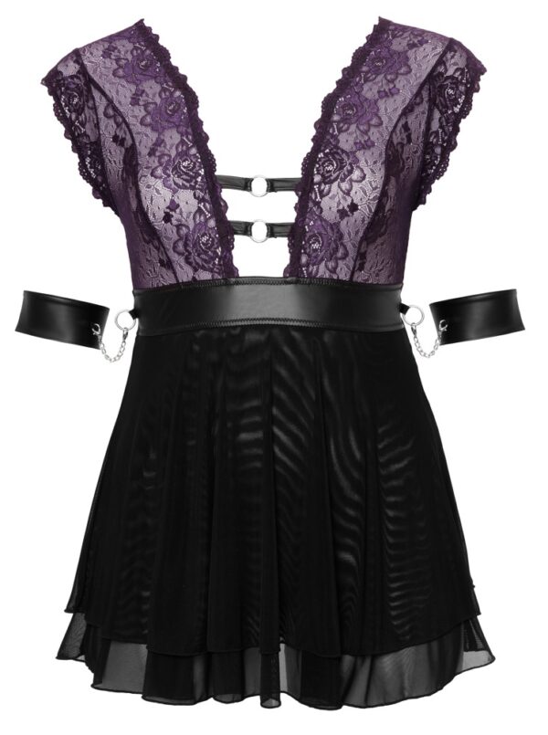 Babydoll Bondage cu Choker și Manșete - imagine 6