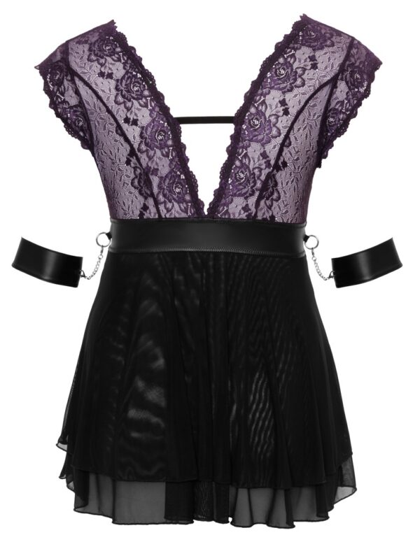 Babydoll Bondage cu Choker și Manșete - imagine 7