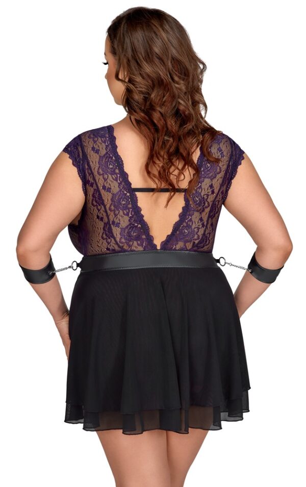 Babydoll Bondage cu Choker și Manșete - imagine 5