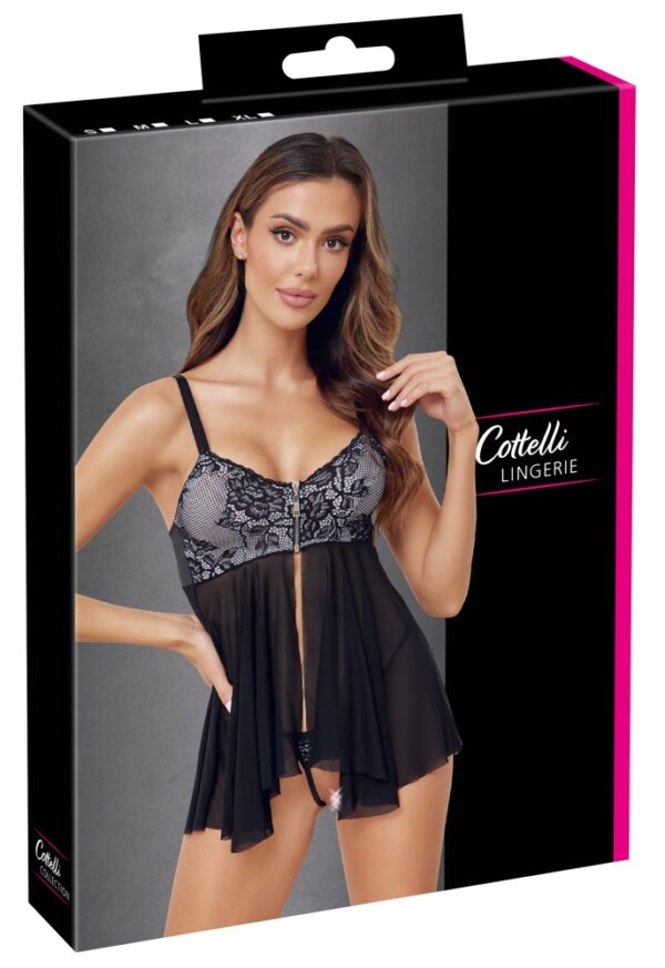 Babydoll cu Fermoar și Tanga