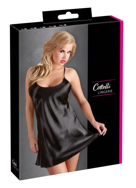 Furou Scurt din Satin Negru