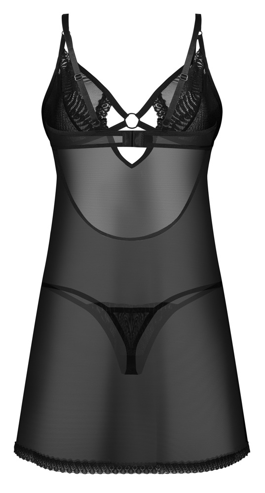 OBS Alliane Obsessive Furou Negru Transparent cu Tanga - imagine 6